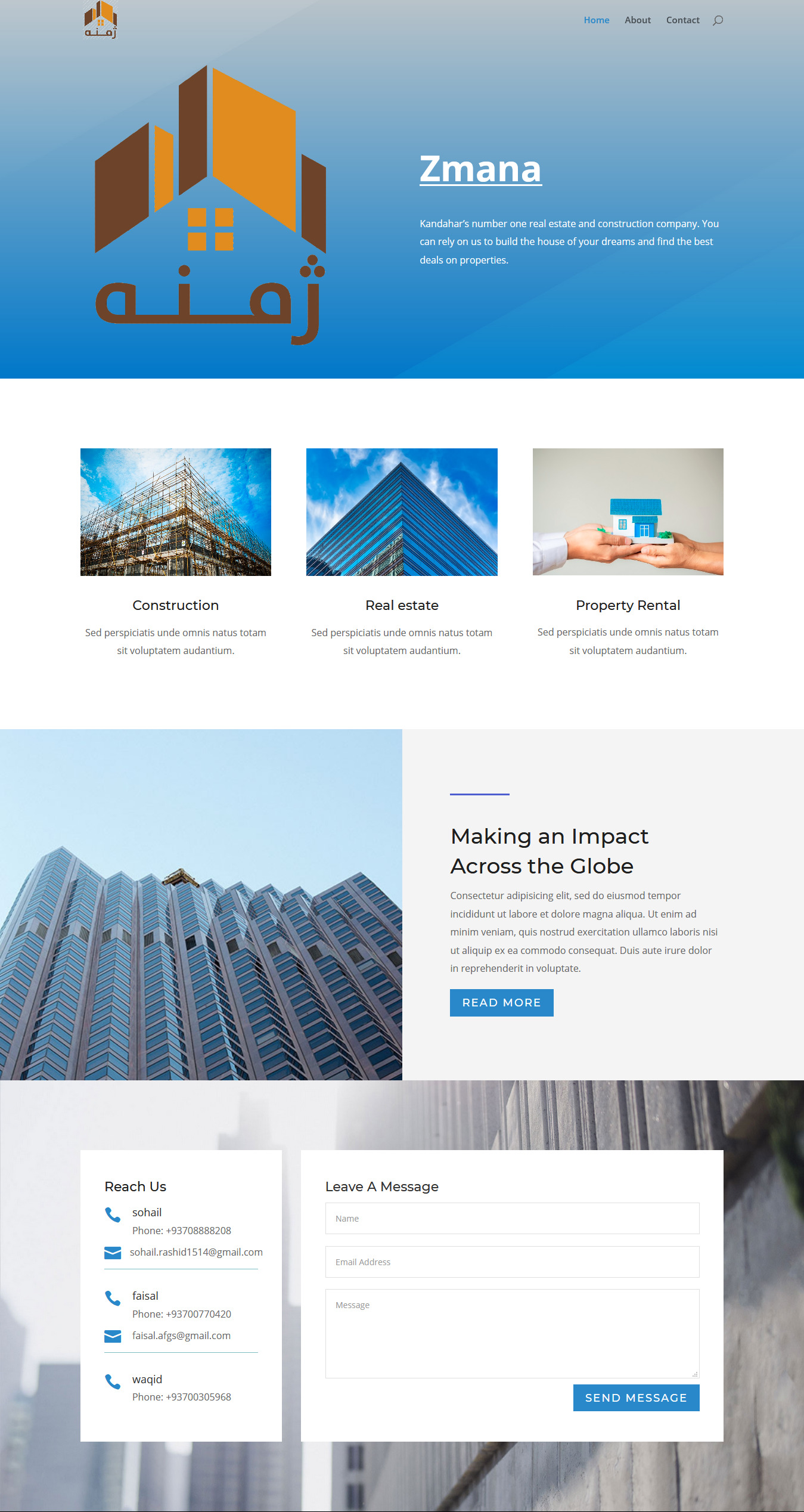 Screenshot_2020-11-09 zmana Kandahar's number 1 real estate and construction company